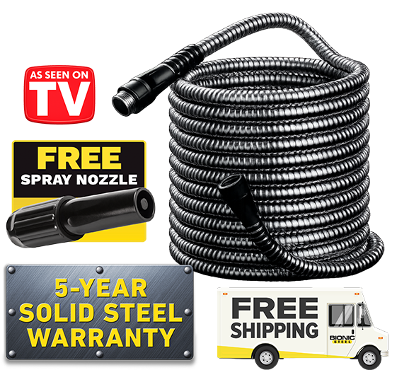 Bionic Steel Hose, As seen on tv, 5 year warranty